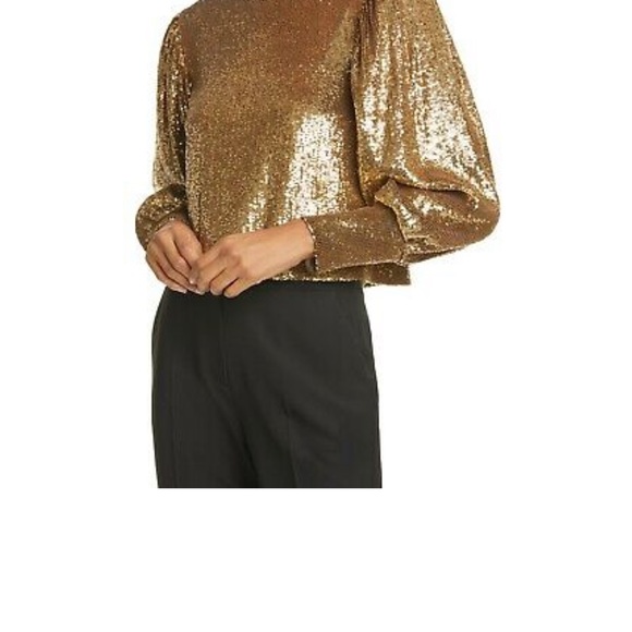 ALC MARGARET GOLD NEW TOP, size 0 - Picture 5 of 6